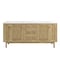 James Martin Vanities Laurent 72in Double Vanity, Light Natural Oak w/ 3 CM White Zeus Top 545-V72-LNO-3WZ - alternate 1
